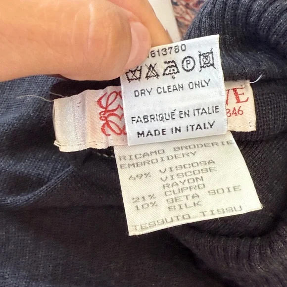 Loewe Black Turtleneck Sweater with Intricate Design - Picture 10 of 11